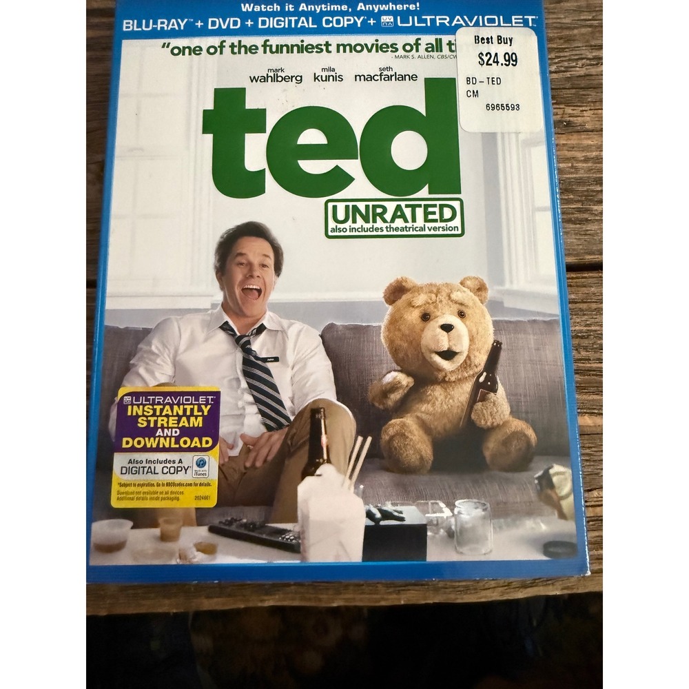 2012 Universal Studios Ted Movie  DVD ONLY Unrated Theatrical Mark Wahlberg